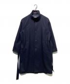 PUBLIC TOKYOパブリックトウキョウ）の古着「Super140s マルチウェイ メルトンオーバーサイズスタンドコート」｜ネイビー