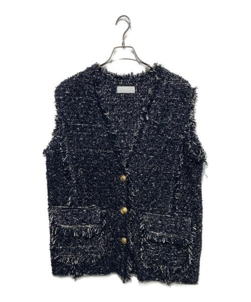 GALLARDA GALANTE（ガリャルダガランテ）GALLARDA GALANTE (ガリャルダガランテ) ツイードジレ ブラック サイズ:FREE 未使用品の古着・服飾アイテム
