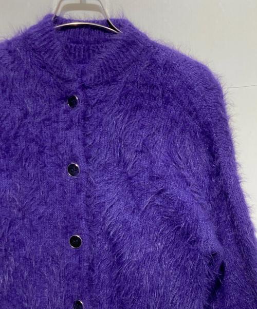 Ameri（アメリ）AMERI (アメリ) FEATHER OVER CARDIGAN WITH VEST パープル サイズ:Fの古着・服飾アイテム