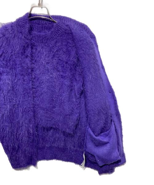 Ameri（アメリ）AMERI (アメリ) FEATHER OVER CARDIGAN WITH VEST パープル サイズ:Fの古着・服飾アイテム