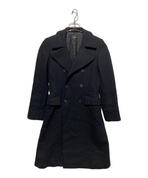 A.P.C.（アーペーセー）A.P.C. (アーペーセー) ウールダブルコート ブラック サイズ:Sの古着・服飾アイテム