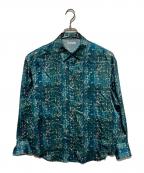 HERALBONYヘラルボニー）の古着「サテンシャツブラウス「こもれび」」｜グリーン