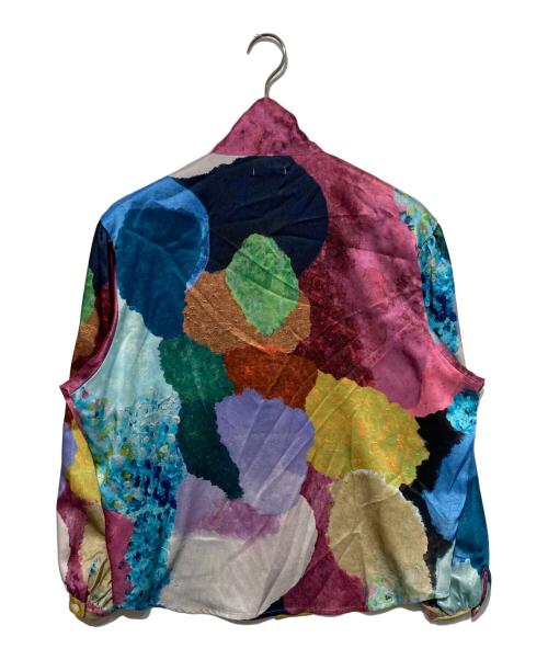 HERALBONY（ヘラルボニー）HERALBONY (ヘラルボニー) ボウタイブラウス 「How are you guys?」 ブルー サイズ:Fの古着・服飾アイテム