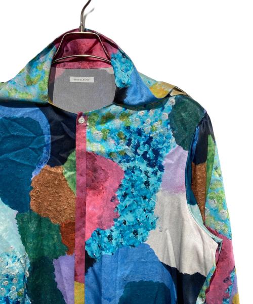 HERALBONY（ヘラルボニー）HERALBONY (ヘラルボニー) ボウタイブラウス 「How are you guys?」 ブルー サイズ:Fの古着・服飾アイテム