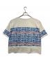 HERALBONY (ヘラルボニー) アートボーダーTシャツ「blue brush-mm2025」 ホワイト サイズ:F：5000円