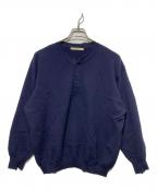 millミル）の古着「CRASH HENLEY NECK SWEATER」｜ネイビー