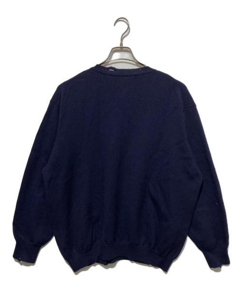 mill（ミル）mill (ミル) CRASH HENLEY NECK SWEATER ネイビーの古着・服飾アイテム