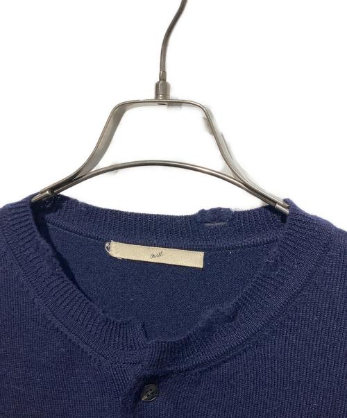 mill（ミル）mill (ミル) CRASH HENLEY NECK SWEATER ネイビーの古着・服飾アイテム