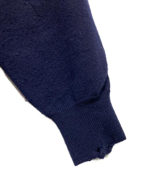 mill（ミル）mill (ミル) CRASH HENLEY NECK SWEATER ネイビーの古着・服飾アイテム