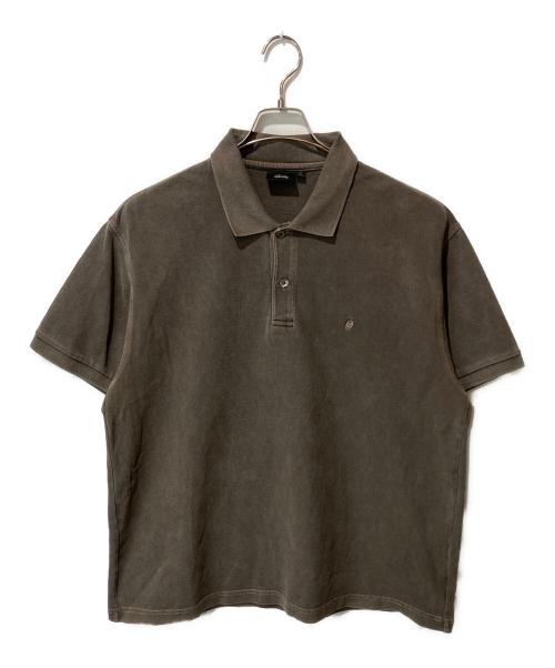 stussy（ステューシー）stussy (ステューシー) PIGMENT DYED PIQUE POLO ブラウン サイズ:Mの古着・服飾アイテム