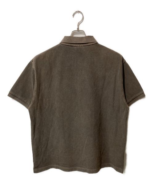 stussy（ステューシー）stussy (ステューシー) PIGMENT DYED PIQUE POLO ブラウン サイズ:Mの古着・服飾アイテム