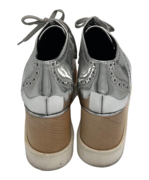 STELLA McCARTNEY（ステラマッカートニー）STELLA McCARTNEY (ステラマッカートニー) エリス 厚底ウイングチップシューズ シルバー サイズ:37の古着・服飾アイテム