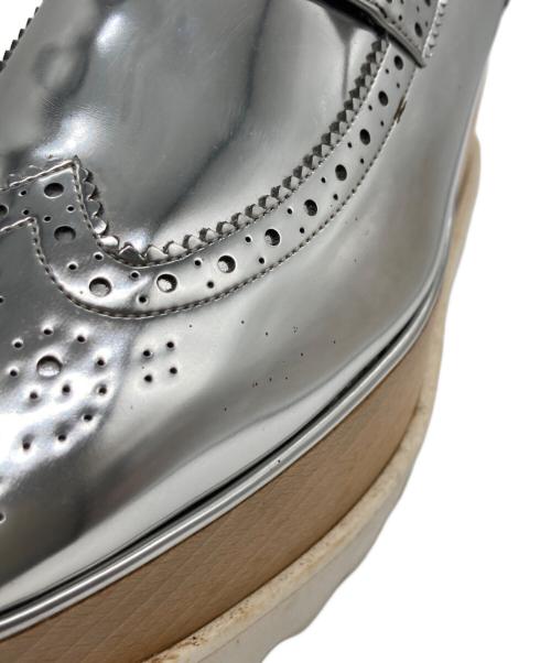 STELLA McCARTNEY（ステラマッカートニー）STELLA McCARTNEY (ステラマッカートニー) エリス 厚底ウイングチップシューズ シルバー サイズ:37の古着・服飾アイテム