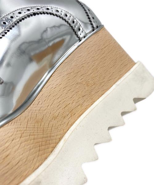 STELLA McCARTNEY（ステラマッカートニー）STELLA McCARTNEY (ステラマッカートニー) エリス 厚底ウイングチップシューズ シルバー サイズ:37の古着・服飾アイテム