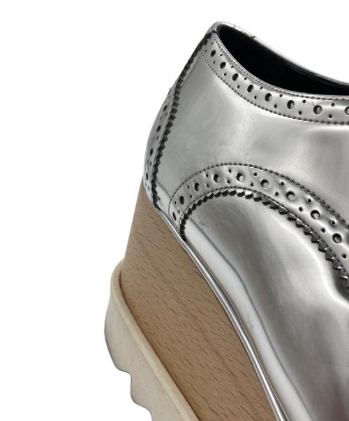 STELLA McCARTNEY（ステラマッカートニー）STELLA McCARTNEY (ステラマッカートニー) エリス 厚底ウイングチップシューズ シルバー サイズ:37の古着・服飾アイテム