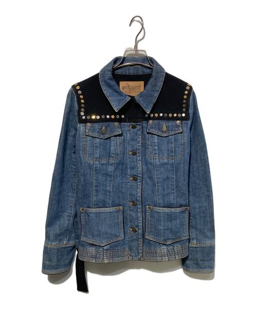 LOUIS VUITTON（ルイ ヴィトン）LOUIS VUITTON (ルイ ヴィトン) リベット切替デニムジャケット インディゴ サイズ:38の古着・服飾アイテム