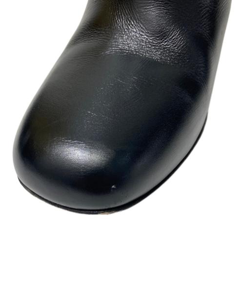 GUCCI（グッチ）GUCCI (グッチ) メタルヒールサイドジップブーツ ブラック サイズ:37 1/2の古着・服飾アイテム