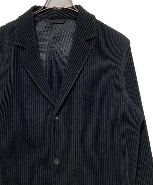 HOMME PLISSE ISSEY MIYAKE（オム プリッセ イッセイ ミヤケ）HOMME PLISSE ISSEY MIYAKE (オム プリッセ イッセイ ミヤケ) ロングジャケット ブラック サイズ:2の古着・服飾アイテム