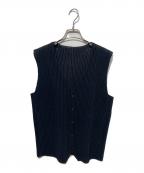 HOMME PLISSE ISSEY MIYAKEオム プリッセ イッセイ ミヤケ）の古着「プリーツベスト」｜ブラック