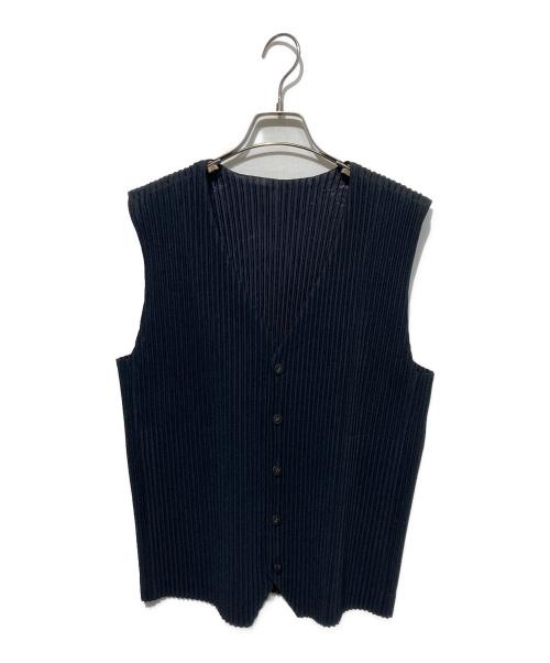 HOMME PLISSE ISSEY MIYAKE（オム プリッセ イッセイ ミヤケ）HOMME PLISSE ISSEY MIYAKE (オム プリッセ イッセイ ミヤケ) プリーツベスト ブラック サイズ:2の古着・服飾アイテム