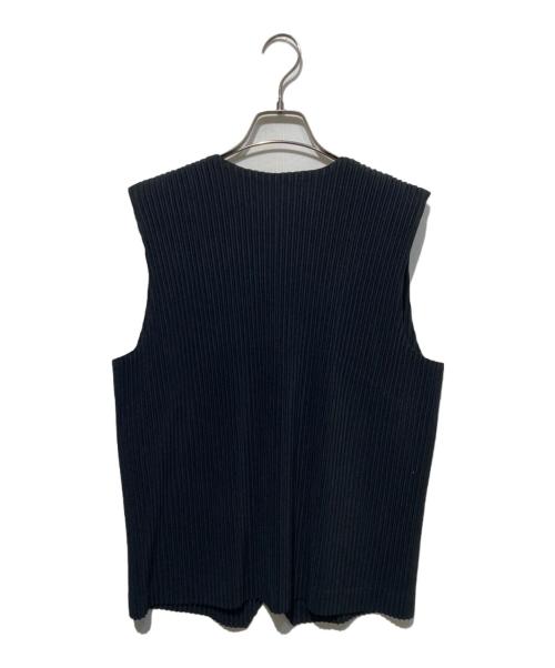HOMME PLISSE ISSEY MIYAKE（オム プリッセ イッセイ ミヤケ）HOMME PLISSE ISSEY MIYAKE (オム プリッセ イッセイ ミヤケ) プリーツベスト ブラック サイズ:2の古着・服飾アイテム