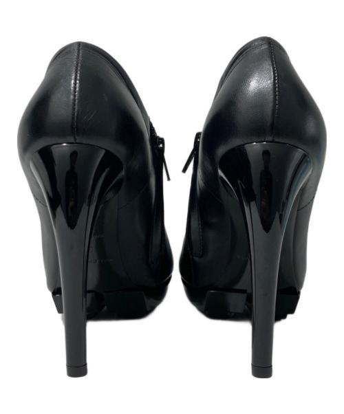 BALENCIAGA（バレンシアガ）BALENCIAGA (バレンシアガ) ヒールレザーブーティ ブラック サイズ:38の古着・服飾アイテム