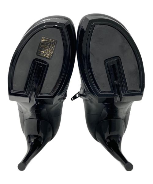 BALENCIAGA（バレンシアガ）BALENCIAGA (バレンシアガ) ヒールレザーブーティ ブラック サイズ:38の古着・服飾アイテム