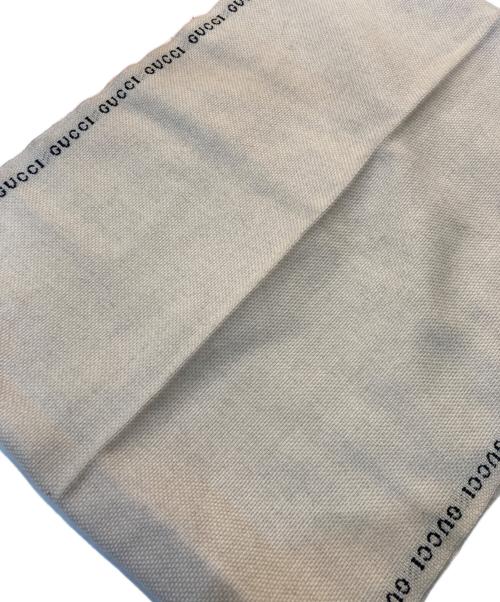 GUCCI（グッチ）GUCCI (グッチ) ロゴ柄マフラー アイボリーの古着・服飾アイテム