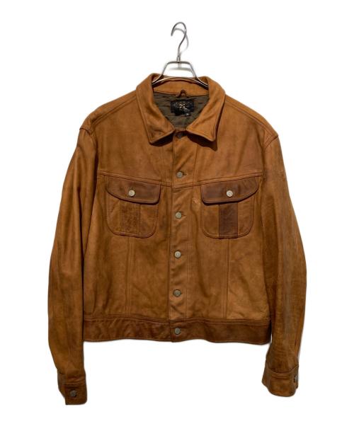 RRL（ダブルアールエル）RRL (ダブルアールエル) LEATHER RANCH JEAN JACKET ブラウン サイズ:XLの古着・服飾アイテム
