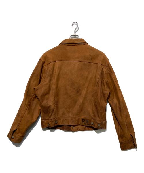 RRL（ダブルアールエル）RRL (ダブルアールエル) LEATHER RANCH JEAN JACKET ブラウン サイズ:XLの古着・服飾アイテム