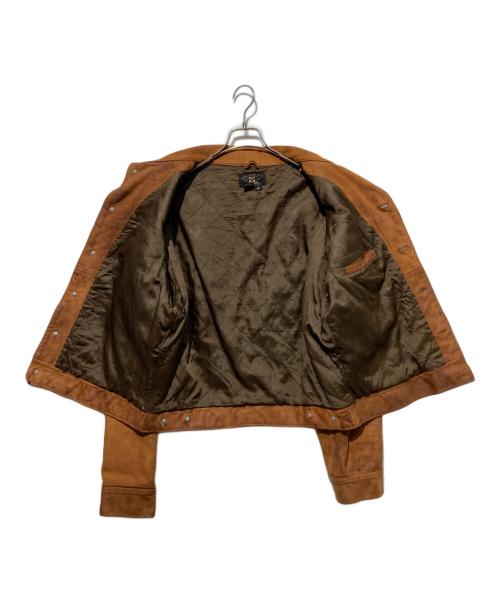 RRL（ダブルアールエル）RRL (ダブルアールエル) LEATHER RANCH JEAN JACKET ブラウン サイズ:XLの古着・服飾アイテム