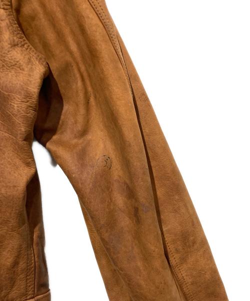 RRL（ダブルアールエル）RRL (ダブルアールエル) LEATHER RANCH JEAN JACKET ブラウン サイズ:XLの古着・服飾アイテム