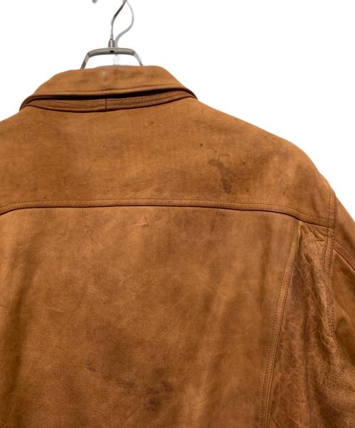 RRL（ダブルアールエル）RRL (ダブルアールエル) LEATHER RANCH JEAN JACKET ブラウン サイズ:XLの古着・服飾アイテム