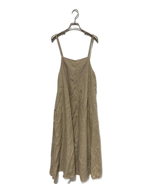 KAGURE（カグレ）kagure (カグレ) リネンキャミワンピース ブラウン サイズ:Freeの古着・服飾アイテム