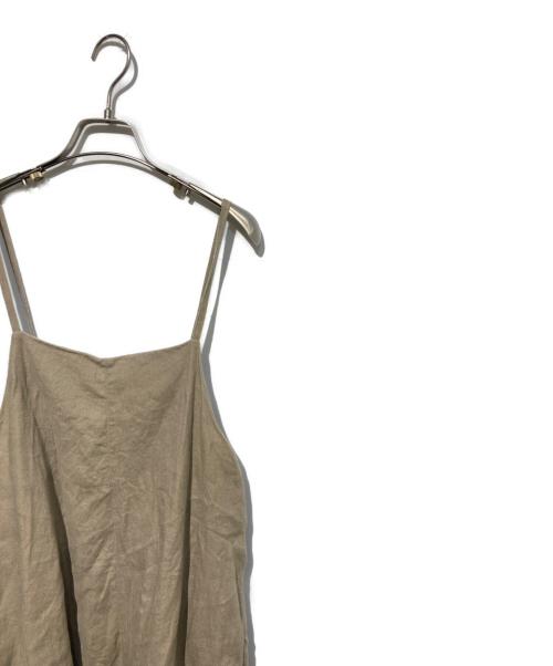 KAGURE（カグレ）kagure (カグレ) リネンキャミワンピース ブラウン サイズ:Freeの古着・服飾アイテム