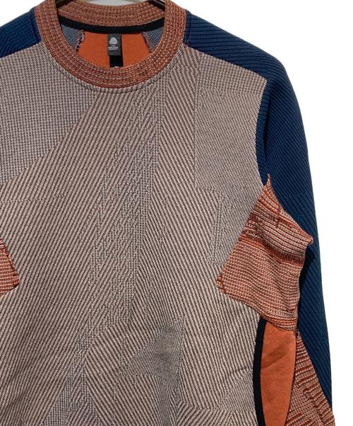 BYBORRE（バイボレ）BYBORRE (バイボレ) 切替ニット オレンジ×ネイビー サイズ:Mの古着・服飾アイテム