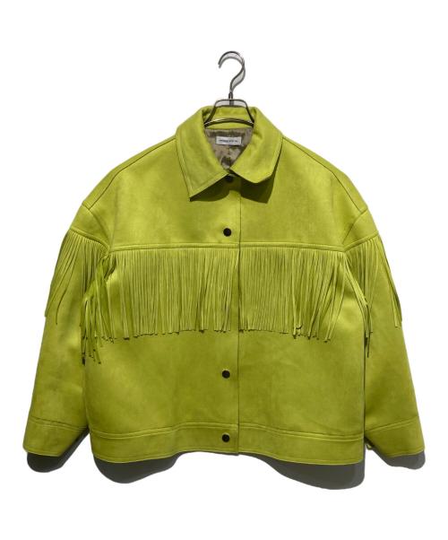 MAISON SPECIAL（メゾンスペシャル）MAISON SPECIAL (メゾンスペシャル) ヴィーガンスエードフリンジブルゾン 黄緑 サイズ:Freeの古着・服飾アイテム
