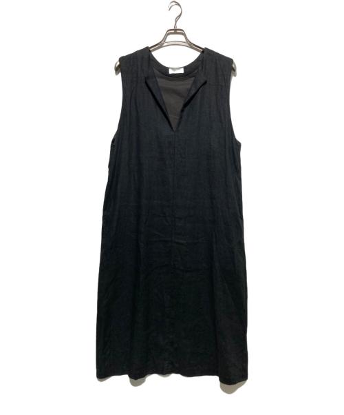 KAGURE（カグレ）kagure (カグレ) リネンボックスワンピース ブラック サイズ:Freeの古着・服飾アイテム