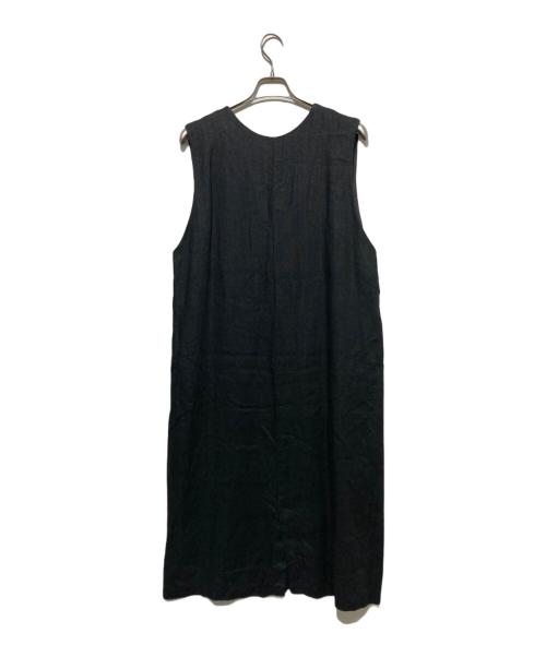 KAGURE（カグレ）kagure (カグレ) リネンボックスワンピース ブラック サイズ:Freeの古着・服飾アイテム