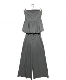 Snidel（スナイデル）の古着「ペプラムベアトップ&パンツセット」｜グレー