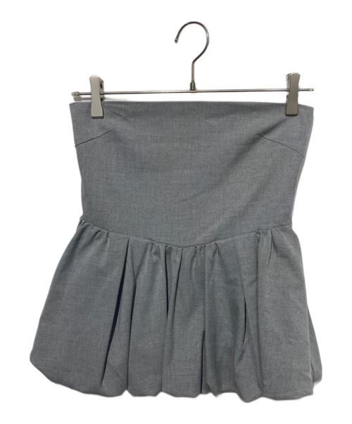 Snidel（スナイデル）Snidel (スナイデル) ペプラムベアトップ&パンツセット グレーの古着・服飾アイテム