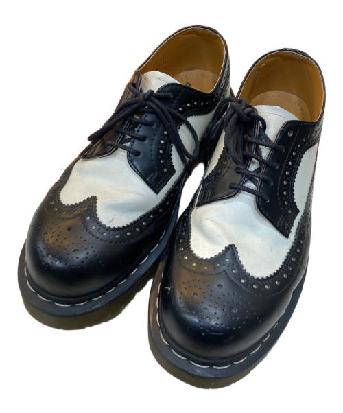Dr.Martens（ドクターマーチン）Dr.Martens (ドクターマーチン) ウィングチップドレスシューズ ブラック×ホワイト サイズ:UK7の古着・服飾アイテム