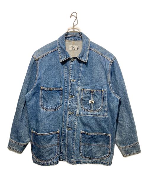 Calvin Klein Jeans（カルバンクラインジーンズ）Calvin Klein Jeans (カルバンクラインジーンズ) デニムカバーオール ブルー サイズ:Mの古着・服飾アイテム