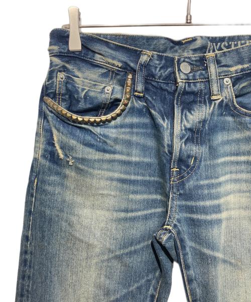 Hysteric Glamour（ヒステリックグラマー）Hysteric Glamour (ヒステリックグラマー) スタッズ付きデニムパンツ インディゴ サイズ:Ｗ30L32の古着・服飾アイテム