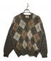 SHETLAND ISLANDS（シェットランドアイランド）の古着「80s アーガイル柄Vネックニット」｜グレー