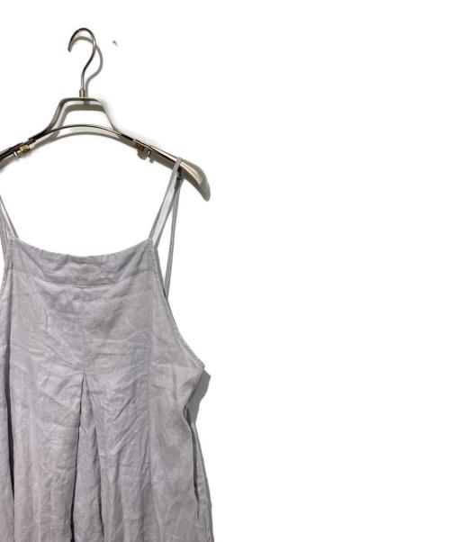 かぐれ（カグレ）かぐれ (カグレ) リネンバックギャザーワンピース ラベンダー サイズ:Freeの古着・服飾アイテム