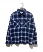 Carhartt WIPカーハート ワークインプログレス）の古着「L/S HALLECK  SHIRT」｜ネイビー