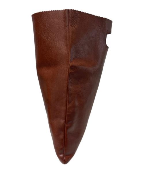 GANZO（ガンゾ）GANZO (ガンゾ) SACCHETTO2 レザーハンドバッグ ブラウンの古着・服飾アイテム