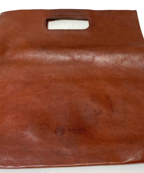 GANZO（ガンゾ）GANZO (ガンゾ) SACCHETTO2 レザーハンドバッグ ブラウンの古着・服飾アイテム