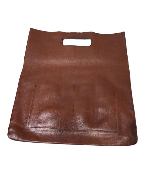 GANZO（ガンゾ）GANZO (ガンゾ) SACCHETTO2 レザーハンドバッグ ブラウンの古着・服飾アイテム